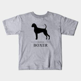 Boxer Black Silhouette Kids T-Shirt